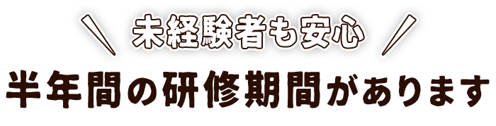 半年間の研修期間があります